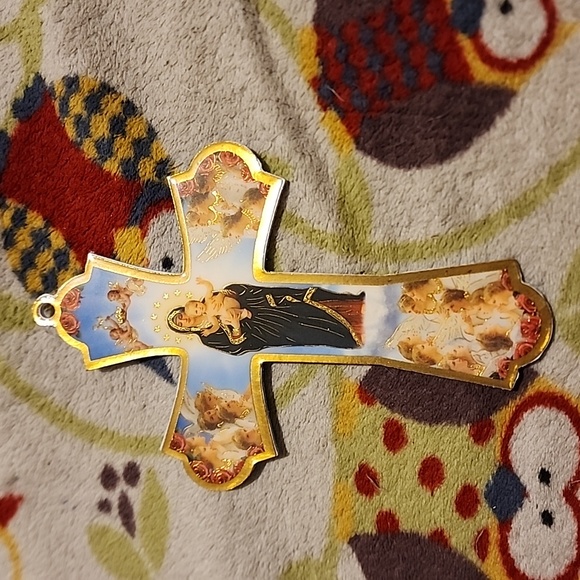 Mary and Jesus Decorative Cross - Picture 1 of 3